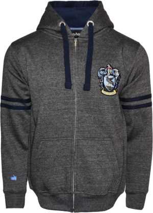 Official Harry Potter Hogwarts House Crest Zipped Hoodies - Ravenclaw