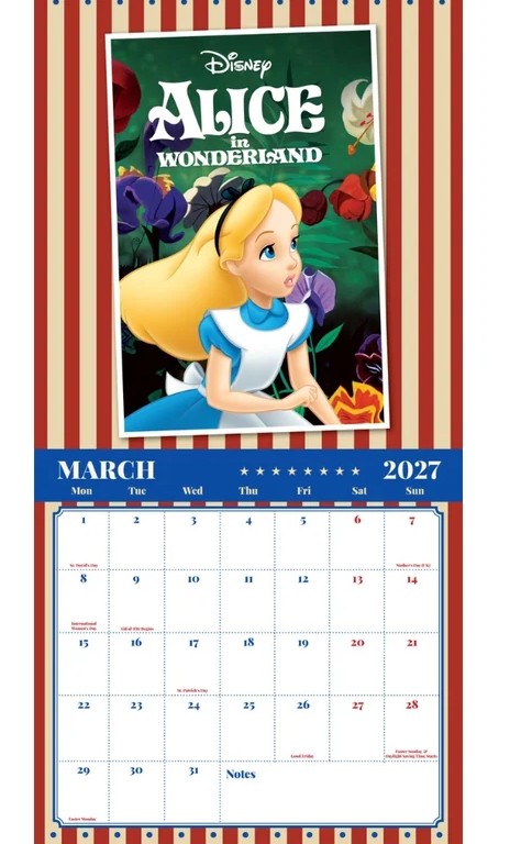 Disney Vintage Posters Official 2027 Square Wall Calendar - Image 4