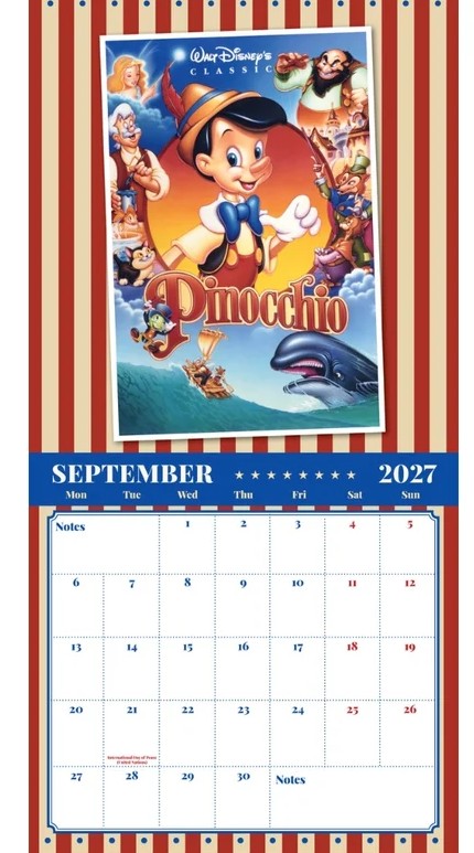 Disney Vintage Posters Official 2027 Square Wall Calendar - Image 3