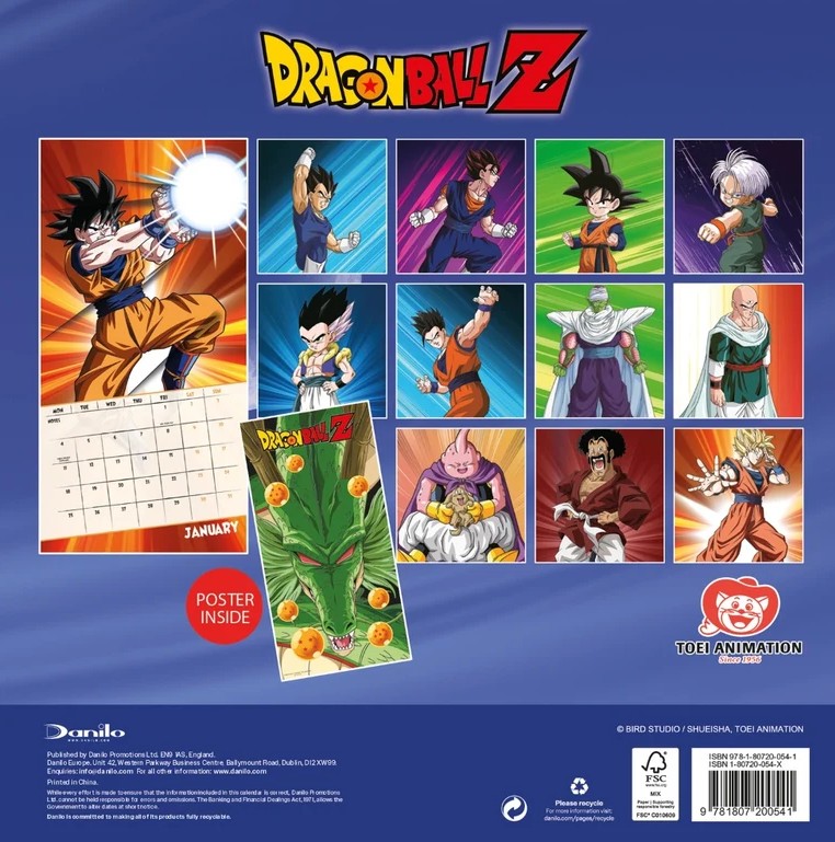 Dragon Ball Z 2027 Official Square Wall Calendar - Image 2