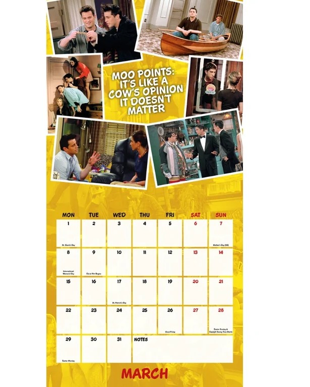 Friends The Television Series Official 2027 Square Wall Calendar - Image 3