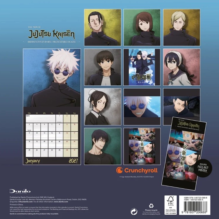 Jujutsu Kaisen 2027 Official Square Wall Calendar - Image 3