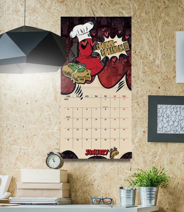 Marvel Deadpool Official 2027 Square Wall Calendar - Image 3