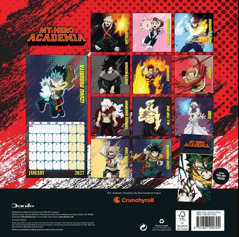 My Hero Academia 2027 Official Square Wall Calendar - Image 2