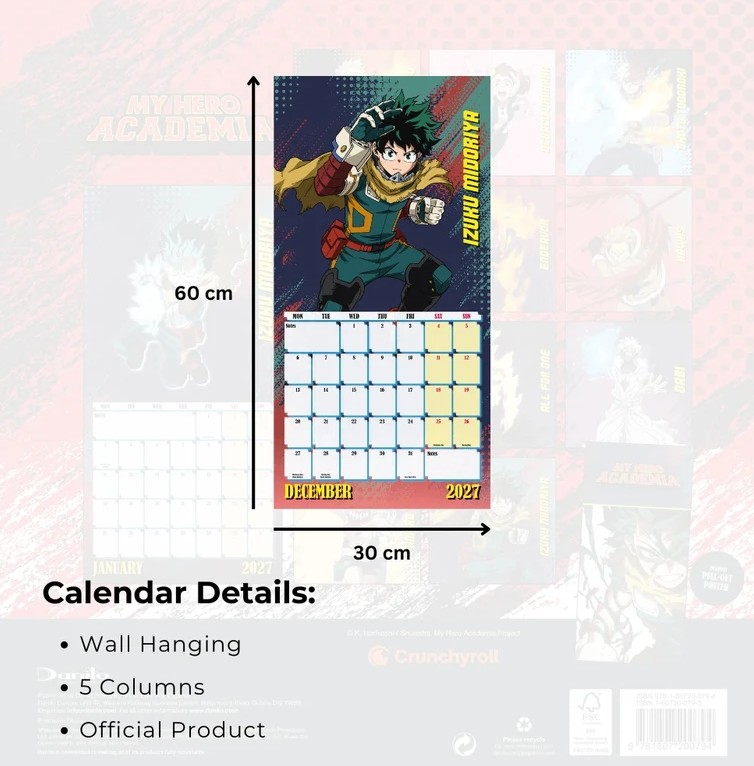 My Hero Academia 2027 Official Square Wall Calendar - Image 3