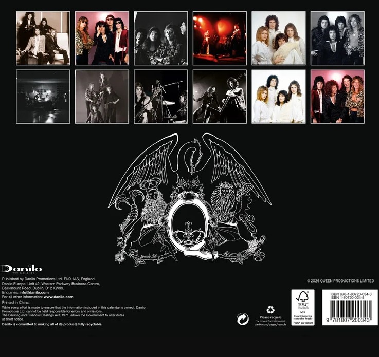 Queen Collector's Edition Record Sleeve 2027 Square Wall Calendar - Image 2