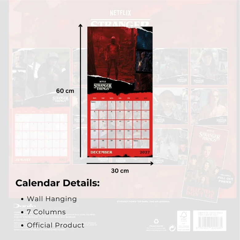 Stranger Things Official 2027 Square Wall Calendar - Image 3