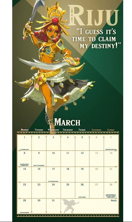 The Legend of Zelda 2027 Official Square Wall Calendar - Image 2