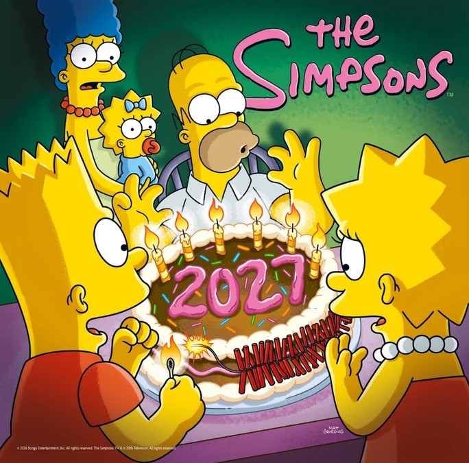 The Simpsons Official 2027 Square Wall Calendar