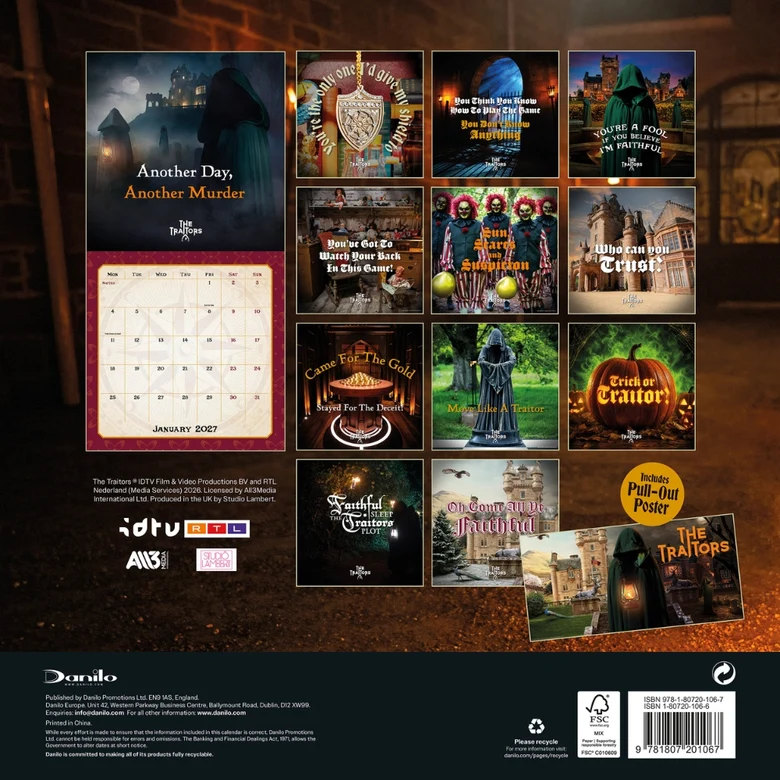 The Traitors Official 2027 Square Wall Calendar - Image 3