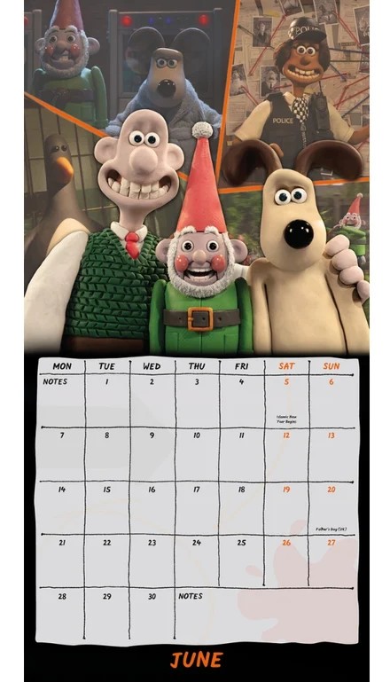 Wallace & Gromit Official 2027 Square Wall Calendar - Image 2