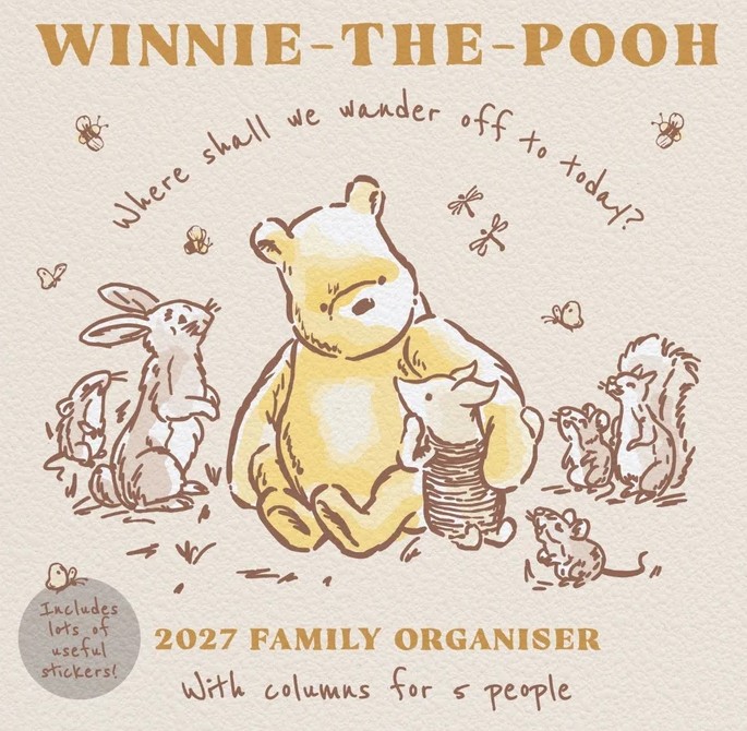 Winnie The Pooh Official 2027 Family Organiser Calendar