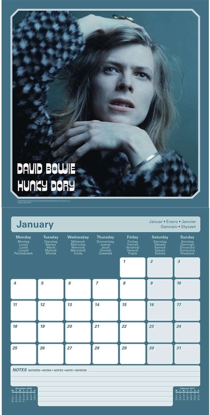 David Bowie (Changes) 2027 Square Wall Calendar (NOD) - Image 2