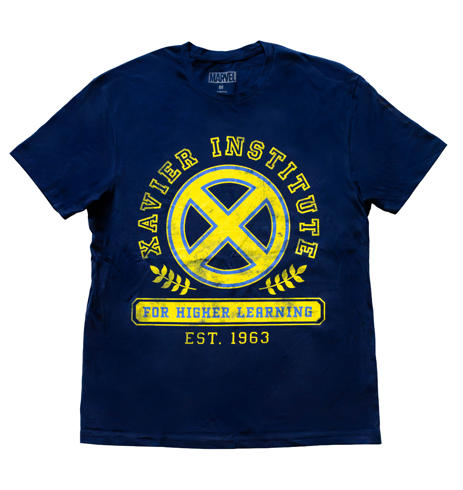 Official Marvel X-Men Xavier Institute For Higher Learning Est 1963 T-Shirt Navy Blue