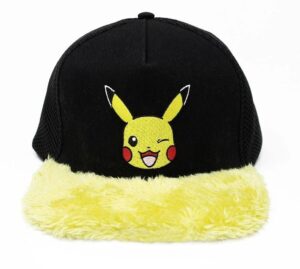 Pikachu Wink Fluffy Snapback Cap
