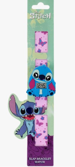Disney Stitch Kids Butterfly Slap Braclet Watch