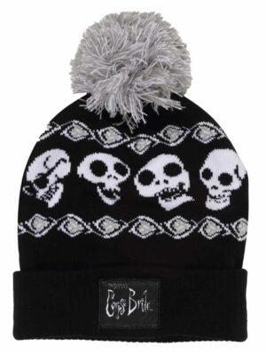The Corpse Bride Skeleton Snow Beanie Pom